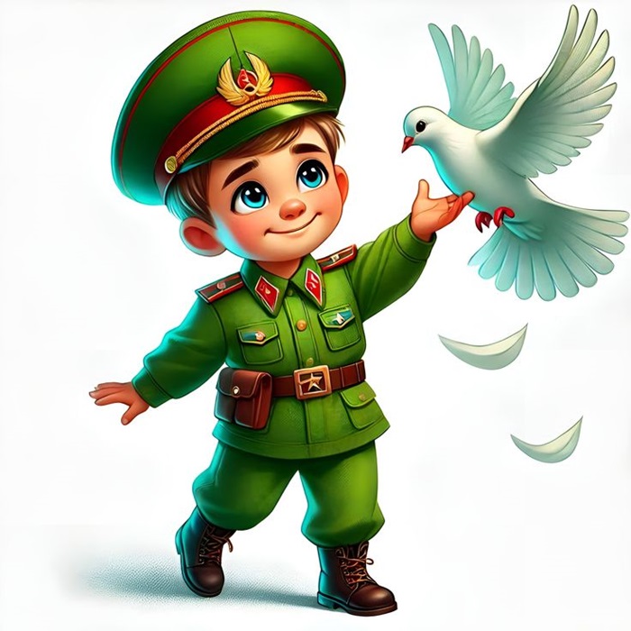 hình ảnh chú bộ đội chibi dễ thương