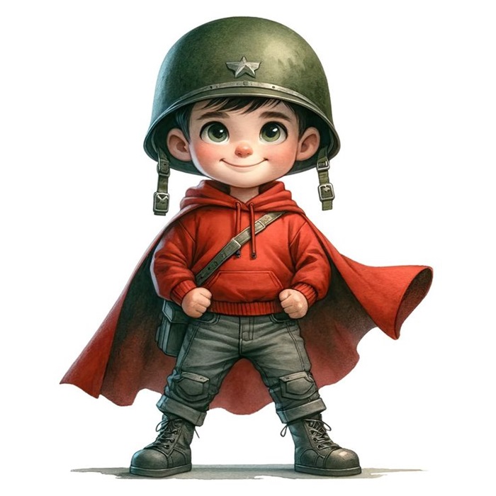 hình ảnh chú bộ đội chibi