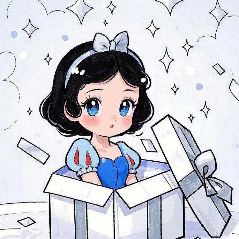 hình ảnh công chúa chibi bạc tuyết