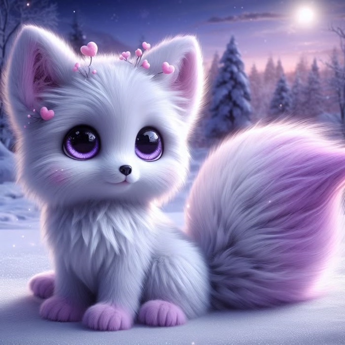 hình ảnh hồ ly chibi cực đáng yêu