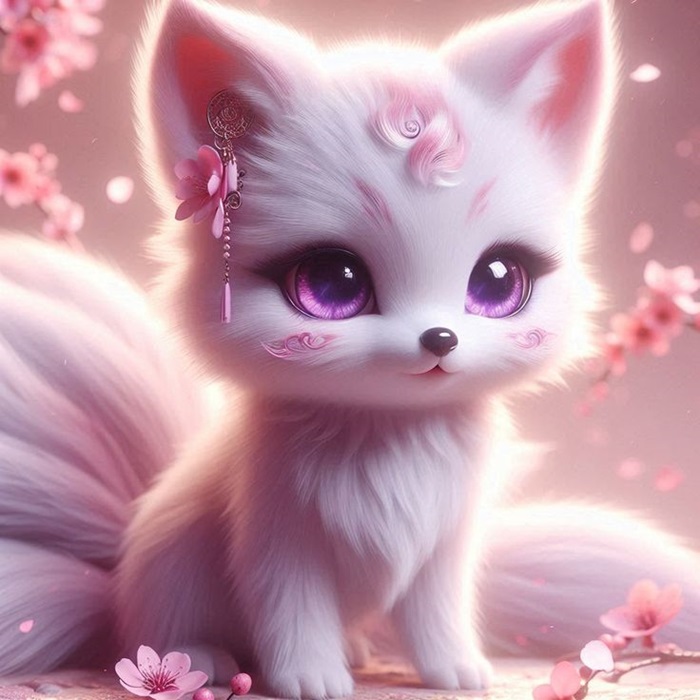 hình ảnh hồ ly chibi cực dẽ thương