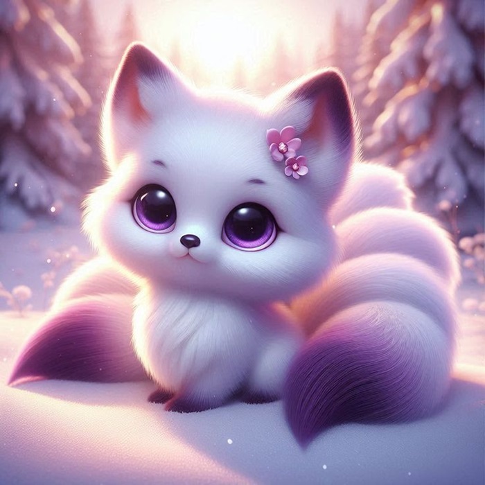 hình ảnh hồ ly chibi dễ thương nhất