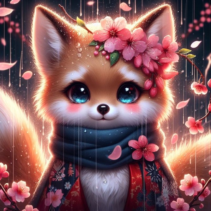 hình ảnh hồ ly chibi dễ thương