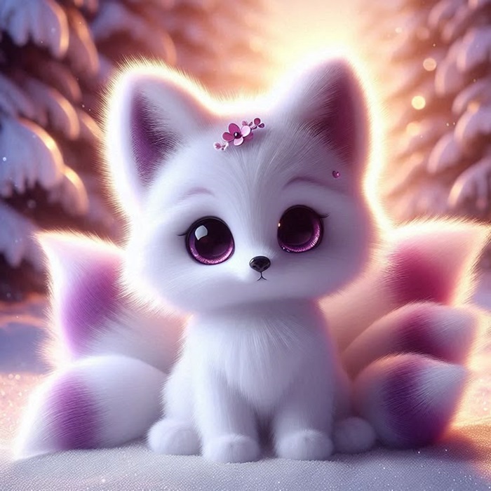 hình ảnh hồ ly chibi siêu cute