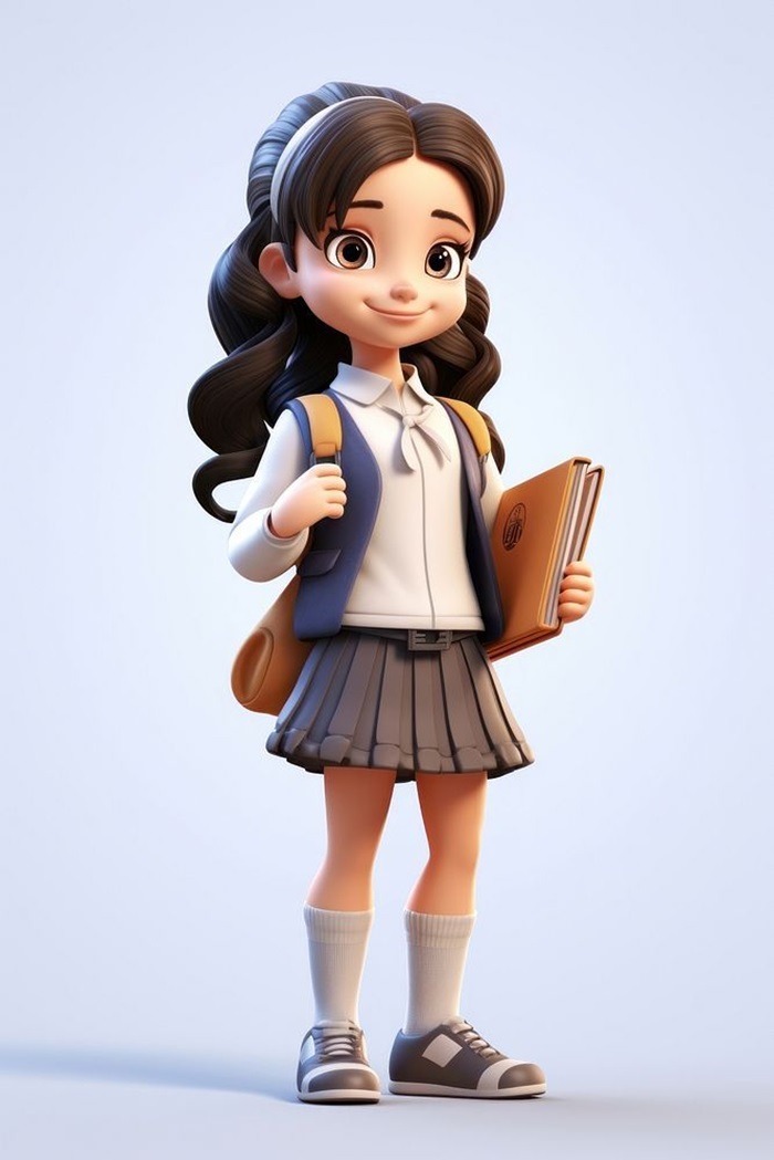 hình ảnh học sinh chibi cầm sách
