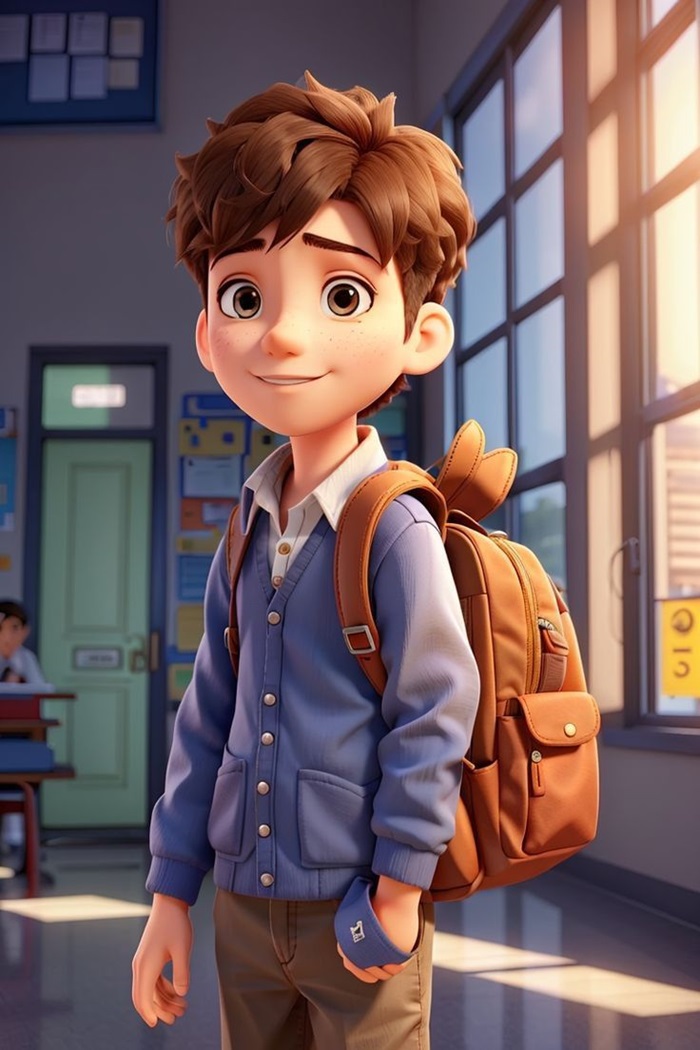 hình ảnh học sinh chibi ngoan ngoãn