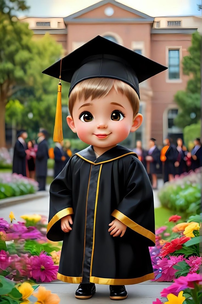 hình ảnh học sinh chibi tốt nghiệp