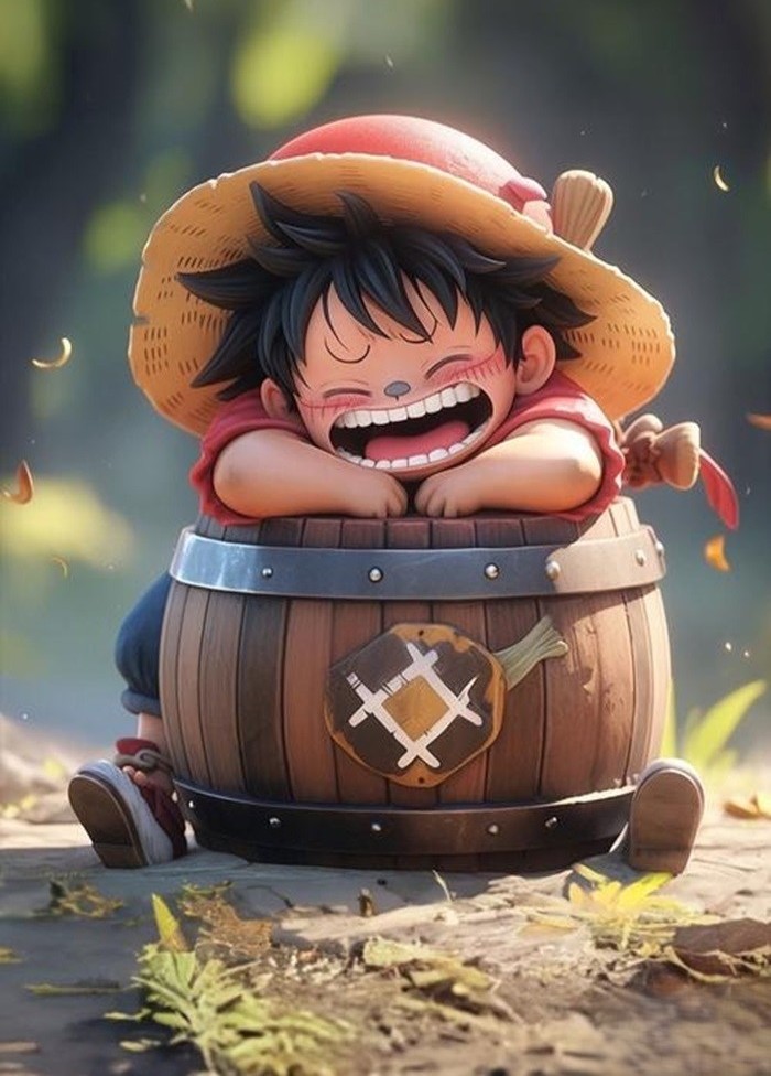 hình ảnh luffy chibi 3d