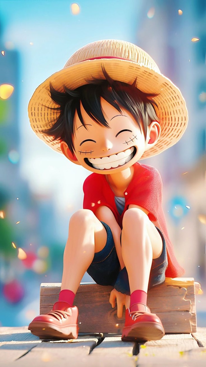 hình ảnh luffy chibi mũ rơm đẹp