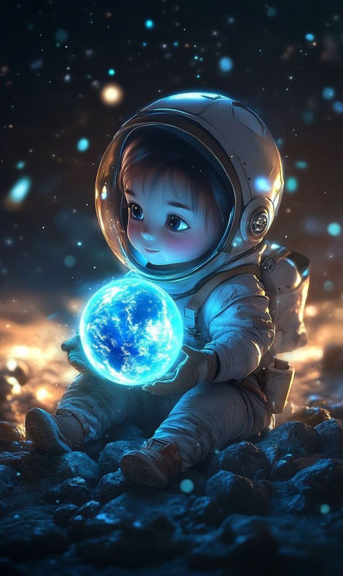 hình ảnh phi hành gia chibi full HD