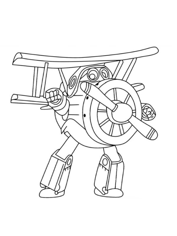 hình ảnh super wings đang bay để tô màu
