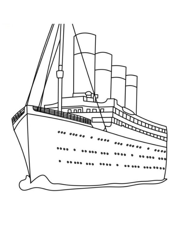 hình ảnh tàu titanic chưa tô màu