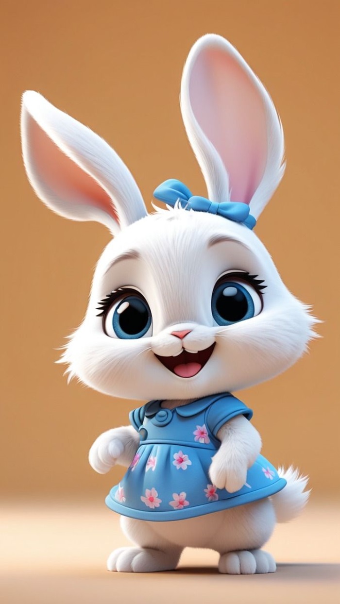 hình ảnh thỏ chibi cực dễ thương
