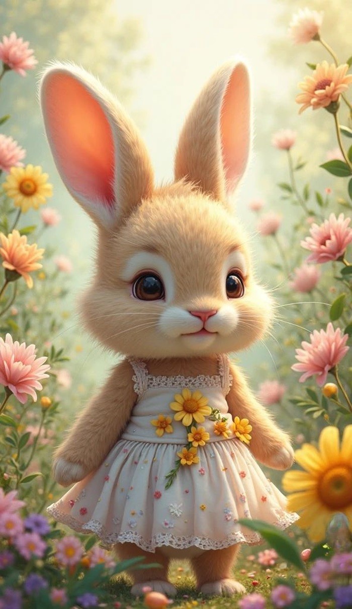 hình ảnh thỏ chibi cực kì đẹp