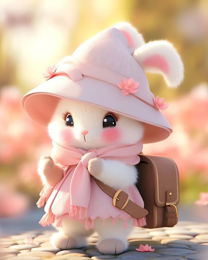 hình ảnh thỏ chibi cựu dễ thương