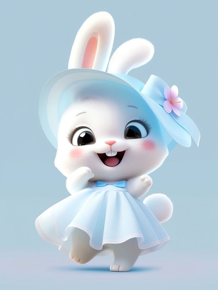 hình ảnh thỏ chibi đáng yêu