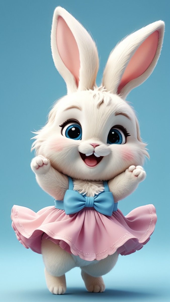 hình ảnh thỏ chibi dễ thương