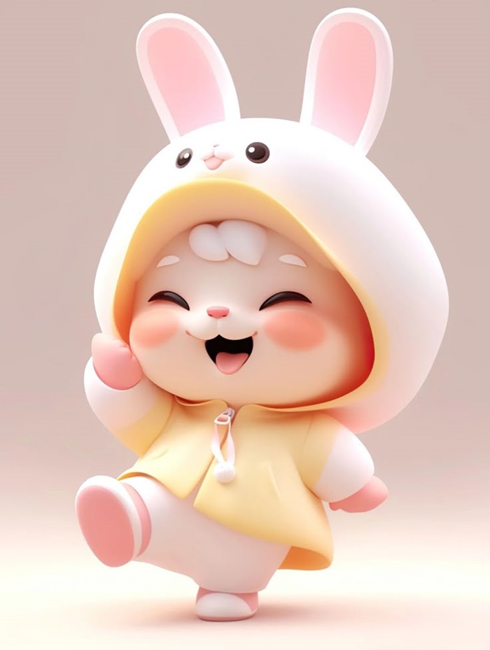 hình ảnh thỏ chibi siêu cute
