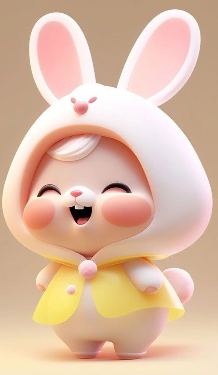 hình ảnh thỏ chibi siêu đáng yêu