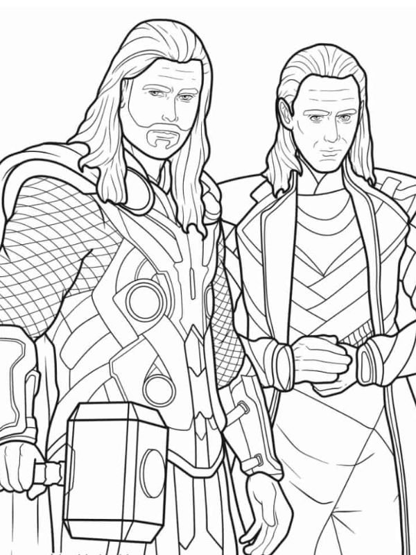 hình ảnh thor chưa tô màu