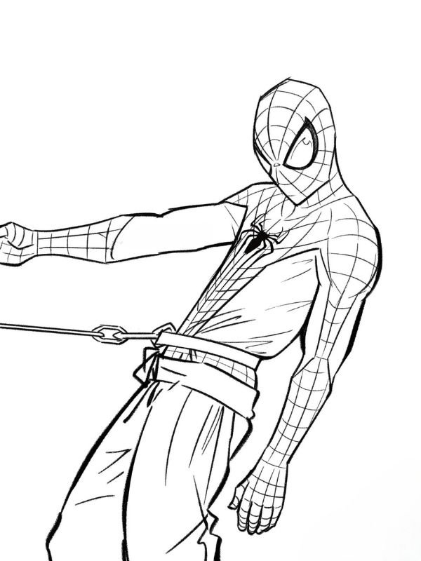 hình ảnh tranh spider man cho bé tô