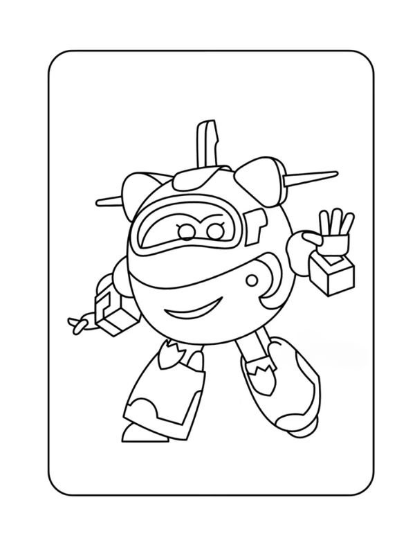 hình ảnh tranh super wings cho bé tô