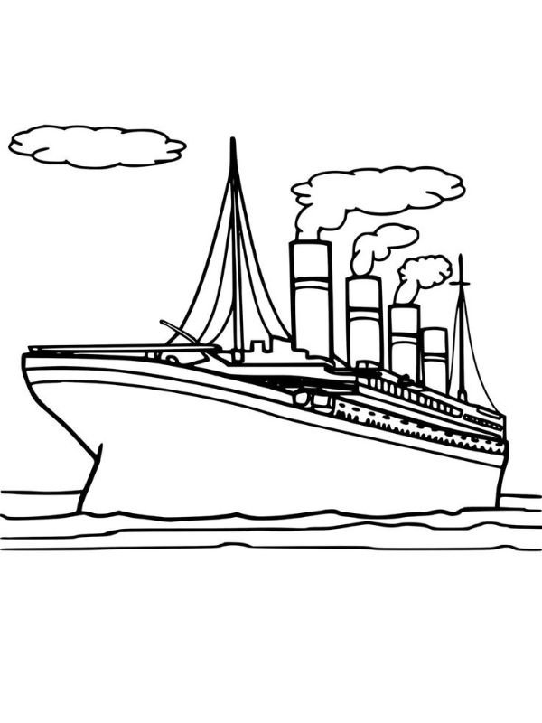 hình ảnh tranh tàu titanic cho bé tô