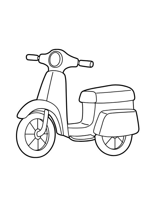 hình ảnh tranh xe máy cho bé tô