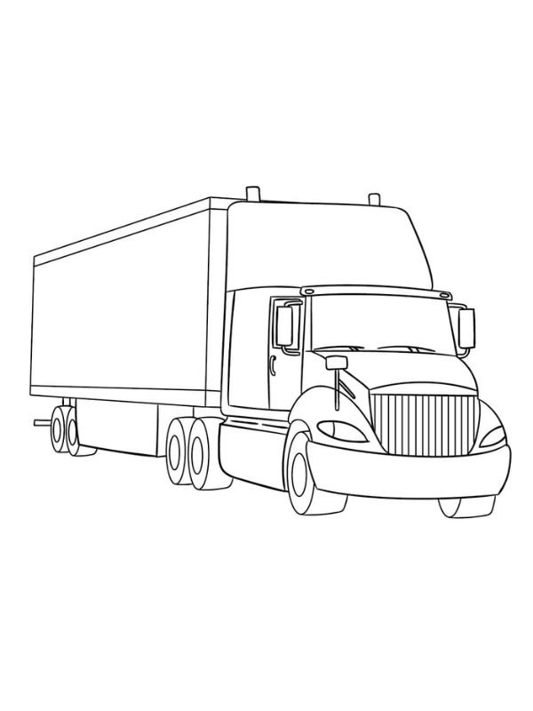 hình ảnh xe container chưa tô màu