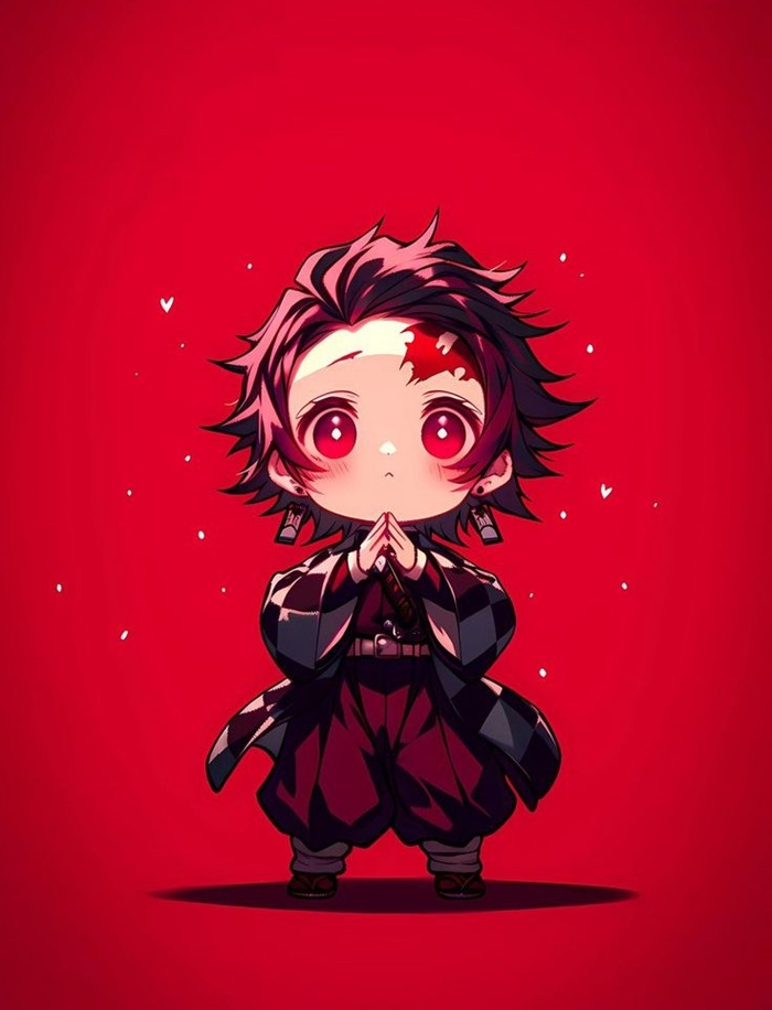hình avatar Tanjiro chibi cực cute