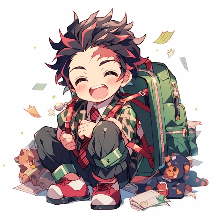 hình avatar Tanjiro chibi siêu dễ thương