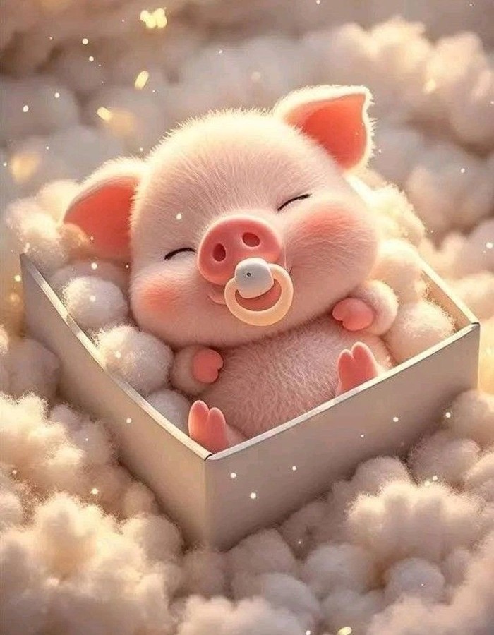 hình bé heo chibi