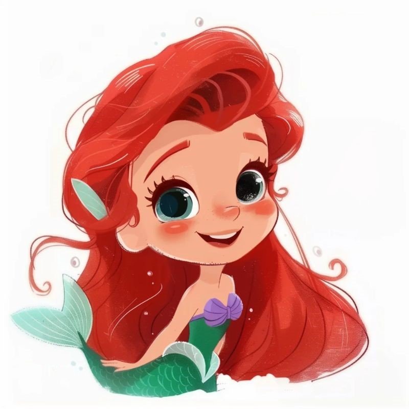 hình chibi nàng tiên cá đẹp