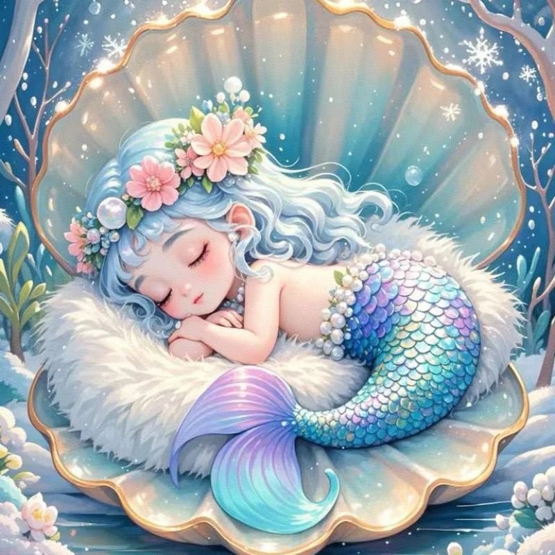 hình chibi nàng tiên cá siêu đẹp