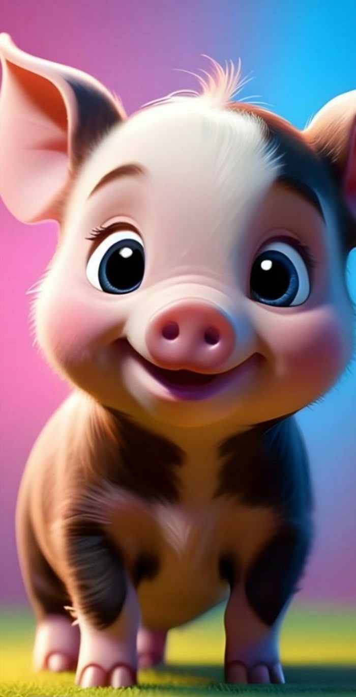 hình heo chibi siêu đáng yêu