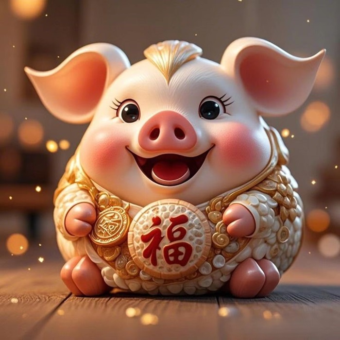 hình heo chibi thần tài