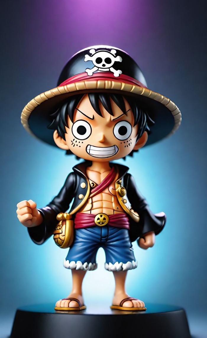 hình luffy chibi 3D