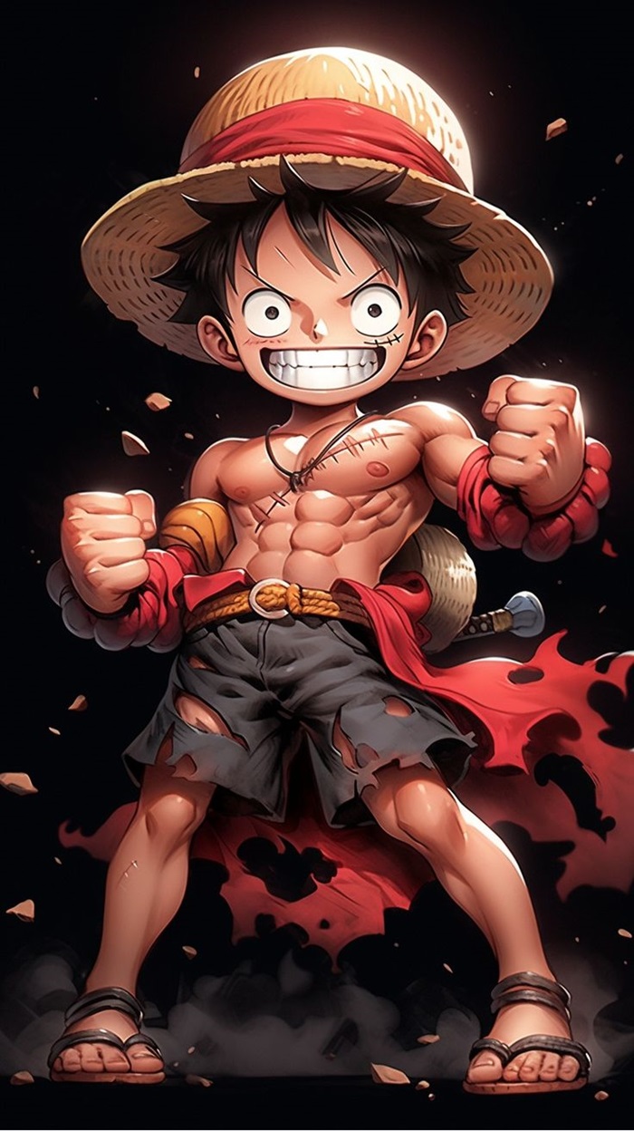 hình luffy chibi 6 múi