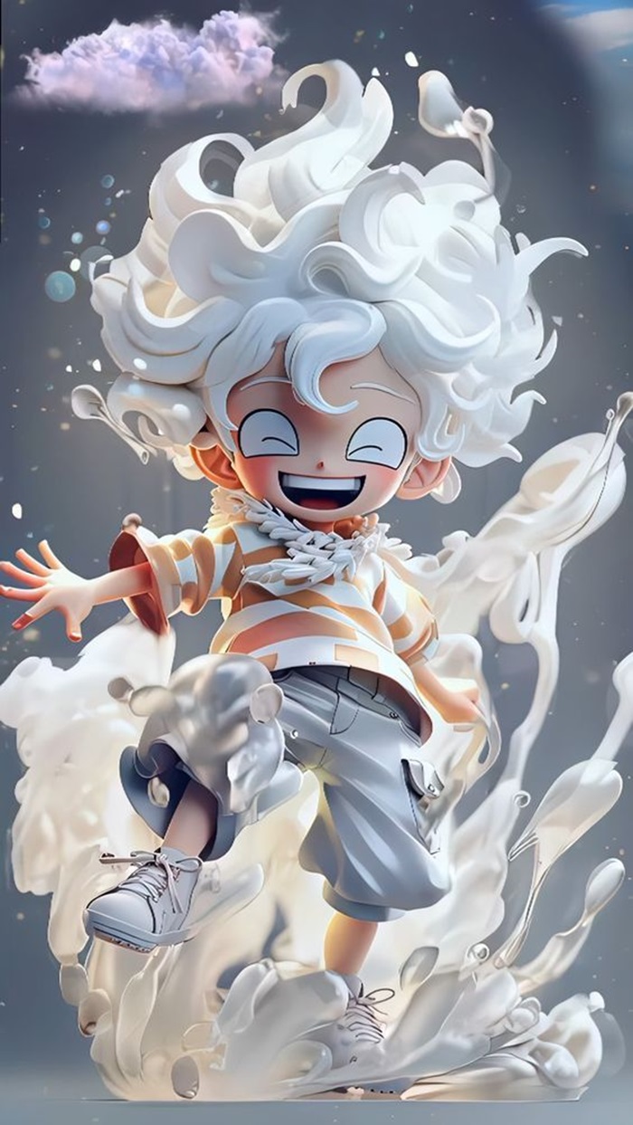 hình luffy chibi gear 5