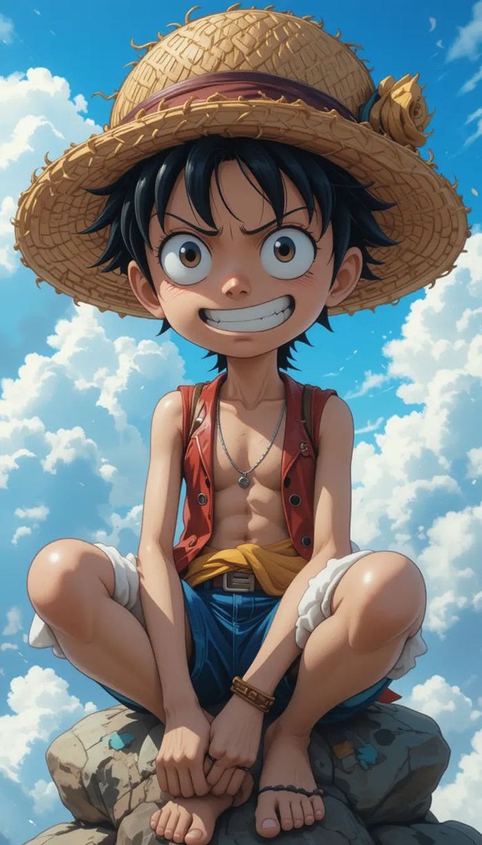 hình luffy chibi mắt to
