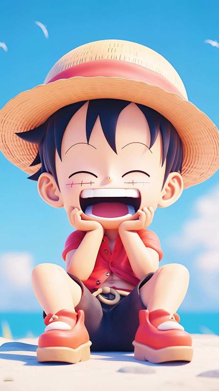 hình luffy chibi siêu đáng yêu