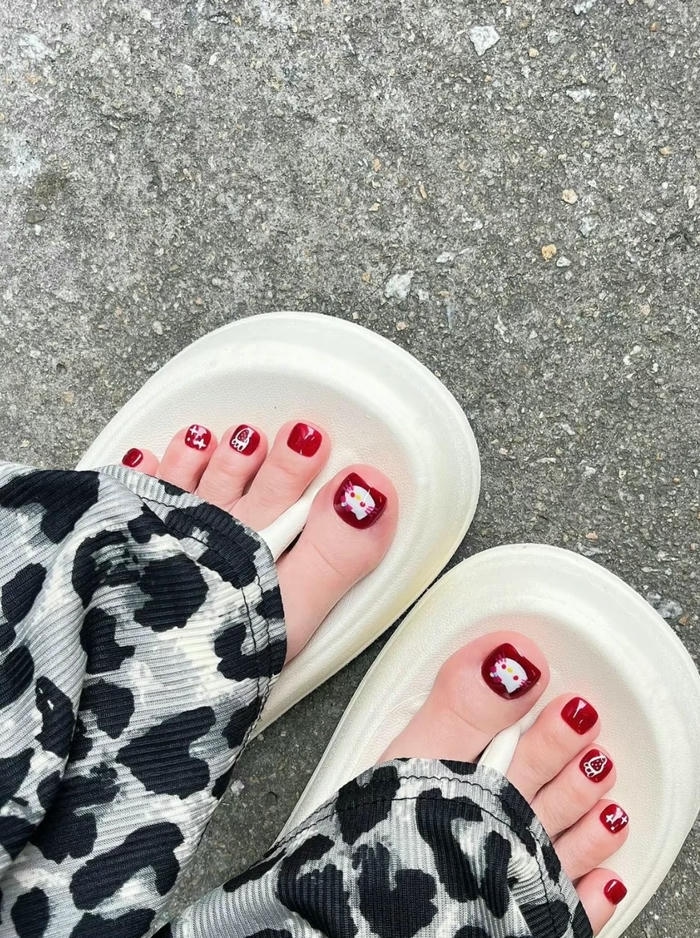 hình nail chân hàn quốc