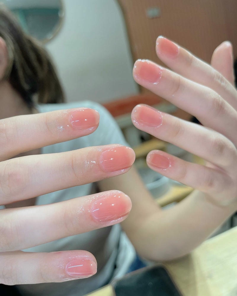 hình nail sơn trơn