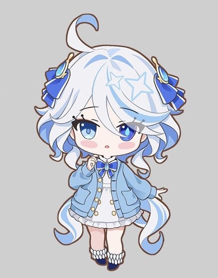 hình nền Furina Chibi 2D cute