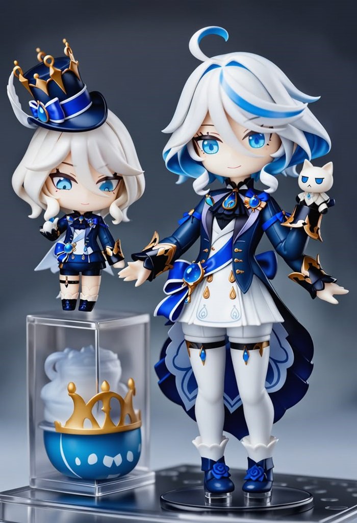 hình nền Furina Chibi 3D đẹp