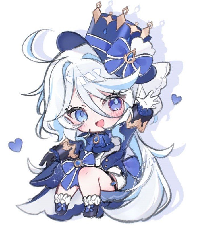 hình nền Furina Chibi cực cute