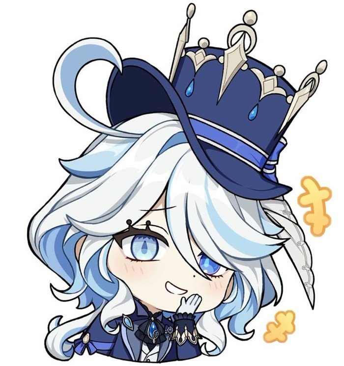hình nền Furina Chibi đội mũ