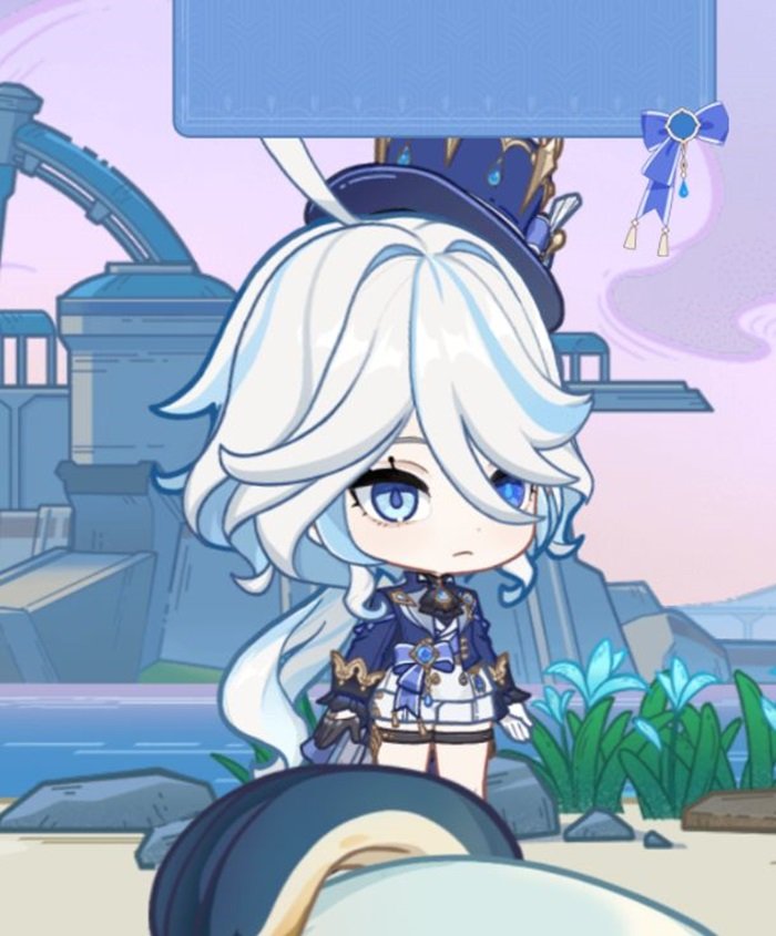 hình nền Furina Chibi siêu đáng yêu