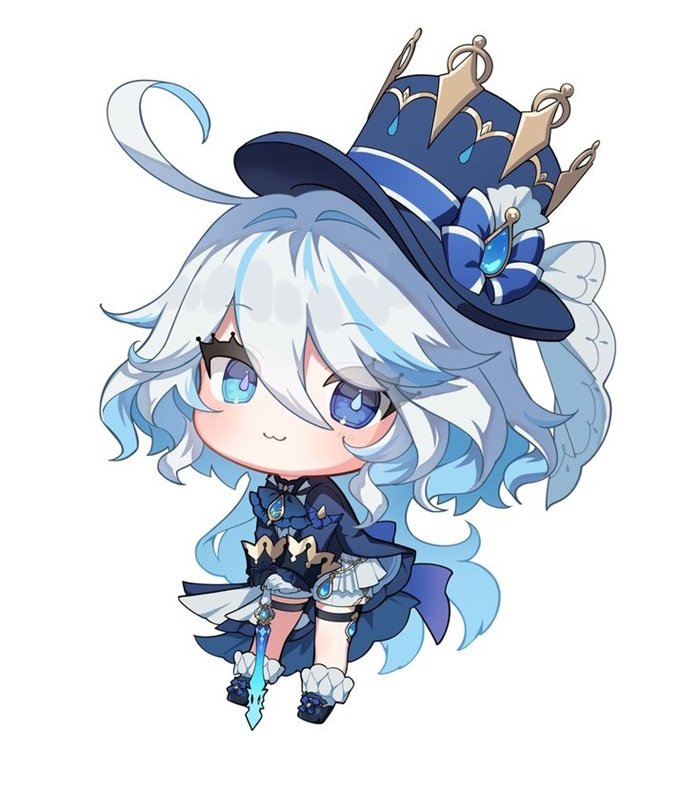 hình nền Furina Chibi siêu dễ thương
