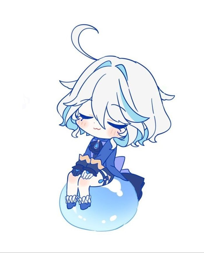 hình nền Furina Chibi với slime